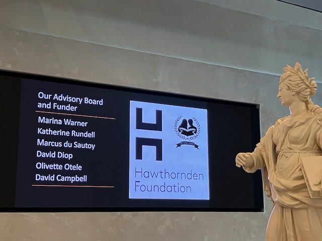 Screen displaying advisory board and funders of Schools' Laureate